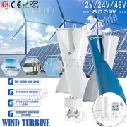 Vertical Axis Wind Turbine Generator 800W Power Windmill 12V 24V 48V Controller