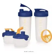 Tupperware Quick Shake Powder Supplement Set New Blue