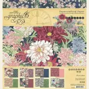 GRAPHIC 45 "BLOSSOM" 8X8 PAPER PAD FLORALS RETIRED SCRAPJACK'S PLACE