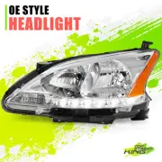 Factory Style Headlight Lamp w/ LED Running Light for Nissan Sentra 13-15 Left (for: Nissan)