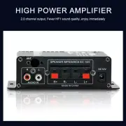 Mini HiFi Digital Stereo Audio 2.0 Channels Amplifier Power Amp 12V FM Car Home