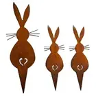 Unique Outdoor Rabbit Garden Stakes Decors Perfect for Springtimes Natural Gift