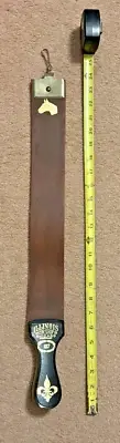 OLD ILLINOIS CHICAGO RAZOR STROP #127 LEATHER BARBER'S STRAP - 4 CHARITY