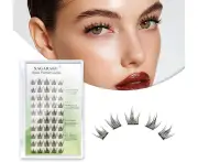 NAGARAKU Selfgrafting Segmented False Eyelashes 0.07mm Individual Cluster Eyelashes Premade Fans For DIY Eyelash Extensions at Home 11-12-13mm Mix Length -