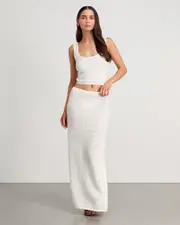 [Jag] Jag Women's Beverley Knit Skirt In White Size 10 10 White