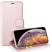 For Apple iPhone X/XS Case, Hanman Wallet Leather Flip Magnetic Stand Case Cover (Rose Gold)