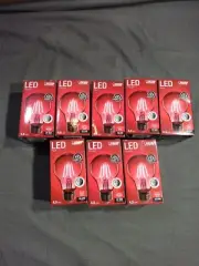 Feit Electric LED Red Light Bulb 8 pk 4.5W A19 E26 Dimmable 25W Equivalent (TR1)