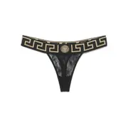 [Versace Underwear] Versace Underwear Greca Laced Thong I NUMERIC BLACK