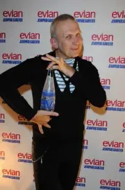 JEAN PAUL GAULTIER Limited Edition EVIAN Glass COLLECTABLE Bottle UNOPENED Water