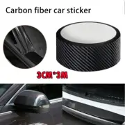 10FT Fiber Carbon Adhesive Tape Car Door Sill Protector Strip Anti Scratch Scuff
