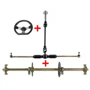 810mm ATV Go Kart Rear Axle Kit + Front Steering Wheel Shaft Golf Cart Buggy