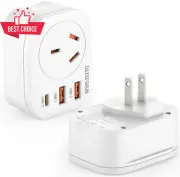 Japan Travel Adapter AU Type A Plug Converter 2 Pack Power Charger USA Compatibl