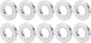 X AUTOHAUX Motorcycle Exhaust Muffler Pipe Gasket 20mm OD 3mm Height Universal Seal Ring Silencer Connector Aluminum Alloy Silver Tone (Set of 10)