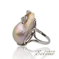 在飛比找蝦皮商城優惠-【Selene】巴洛克變形珍珠晶鑽戒指(顏色款式隨機出貨)