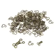 60pcs 11.7mm Sewing Hooks and Eyes Closure for Bra Trousers Skirt Dress, Bronze
