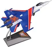 Replica Pre-Build Aircraf 1:72 for Scale Su-27 Airshow Display Aircraft Model Alloy Simulation Metal Military Aircraft Model Static Desktop Decoration Collectible Gift Collection Gift Display