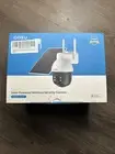 Solar Security Camera 360° Coverage 2K Image Human Tracking Wire Free NEW US