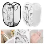 Organize Kids Toys Sundries Dirty Sorting Laundry Baskets Mesh Laundry Hamper