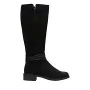 Clarks Maye Shine 26168092 Womens Black Suede Zipper Knee High Boots 5