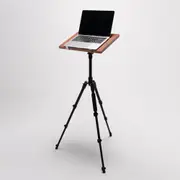 Tripod Standing Desk Adjustable Portable Multifunctional Tripod Standing Desk WALNUT