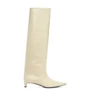 Leather boots 35,35.5 Nude