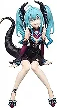 Miku Figure Statue 15cm/5.9inch Sitting Little Demon Miku Action Figures Cartoon Doll Toys PVC Statues Collection Decoration for Anime Fans