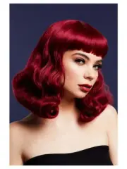 Fever Bettie Plum Wig with Short Fringe
