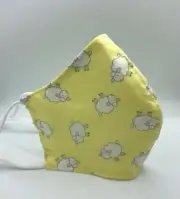 Face Mask 3 Layers - Sheep- Reusable & washable with filter pocket