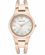 Anne Klein Women’s Rose Gold-Tone Bangle Bracelet Watch 33mm Gold