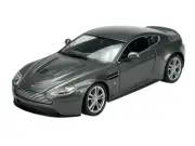 WELLY ASTON MARTIN V12 VANTAGE SILVER 1:24 DIE CAST METAL MODEL NEW IN BOX