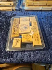 Stampin Up - Two-Step Stampin - - Wood Mounted Stamp Set of 8