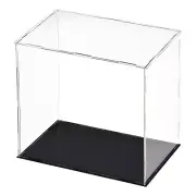 1Pack Acrylic Display Case Box Transparent Dustproof Showcase11.8x7.9x11.8 Inch