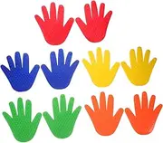 ADOCARN 5 Pairs Tactile Massage Hand and Foot Prints Training Stretchy Rings for Classroom Sensory Room Equipment Crash Pad for Sensory Crash Pad Sensory Squares