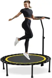 50 Inch Rebounder Trampoline Fitness Mini Trampolines with T-Shaped Handle for A