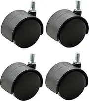 Office Chair Wheel, 4PCS Swivel Casters for Chairs Accessories Computer Chair Wheels Rubber Chair Casters Heavy Duty Caster Wheels Desk Chair Wheels Chair Casters M8 Replace Plastic