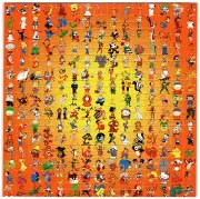 25 Cartoon Characters Blotter Art Perforated Sheet Paper Psychedelic 7.5"