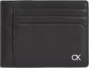 [Calvin Klein] Metal ID Cardholder, Ck Black, One Size, Casual