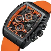 Men's Silicone Analog Calendar Display Quartz 3atm 30m Water Resistant Wristwatch