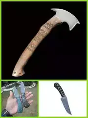 Lot of 4 Handmade Compatible With Winkler Knives Tomahawk Axe Knife Carbon Steel