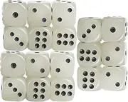 HOOTNEE 18pcs Glow-in-The- 6 Sided Acrylic Dice for Board Games Math Teaching Luminous Party Favors
