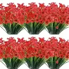 20 Bundles Artificial Flowers Outdoor UV Resistant Fake Flowers No Fade Faux ...