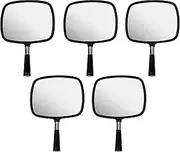 Mirrorvana Large & Comfy Hand Held Mirror (Black), Bulk Pack of 5