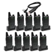 10PCS WLN Mini Walkie Talkie KD-C1plus Handheld Portable Radio UHF 400-470Mhz 5W