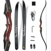 60" Archery Takedown Recurve Bow for Aldults&Beginners Left Handed 25-50lbs