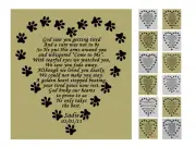 Custom Engraved Pet Name Plate, Pet Loss Poem Plate, Multiple Choices, Dog, Cat