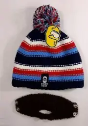 NEW WITH TAGS! - Beard Head Stubble, Striped Knit Winter Hat Beanie Head & Face