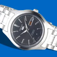 在飛比找momo購物網優惠-【SEIKO 精工】手錶 雅倫紳士日本製5號自動機械腕錶-黑