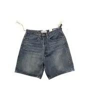 Aritzia Denim Forum The Joni Loose Shorts Size 30 Picture This Bleu 6"Inseam