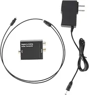 LIFKICH Digital to Analog Audio Converter Spdif to R Converter for Tv DVD and Supports Output Easy Installation No Headphone Jack