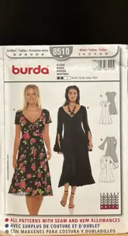 Burda 8510 Dress Size 8-18 Sewing Pattern
